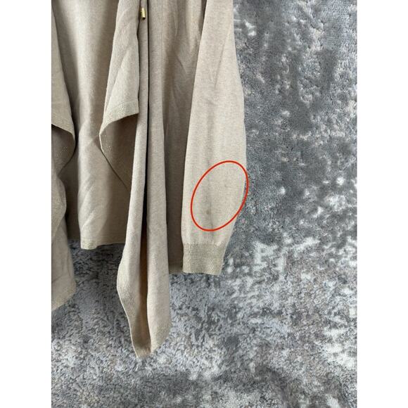 Zenergy Chicos Size 0/S Cashmere Cotton Blend Hooded Drawstring Cardigan Sweater - Picture 2 of 10